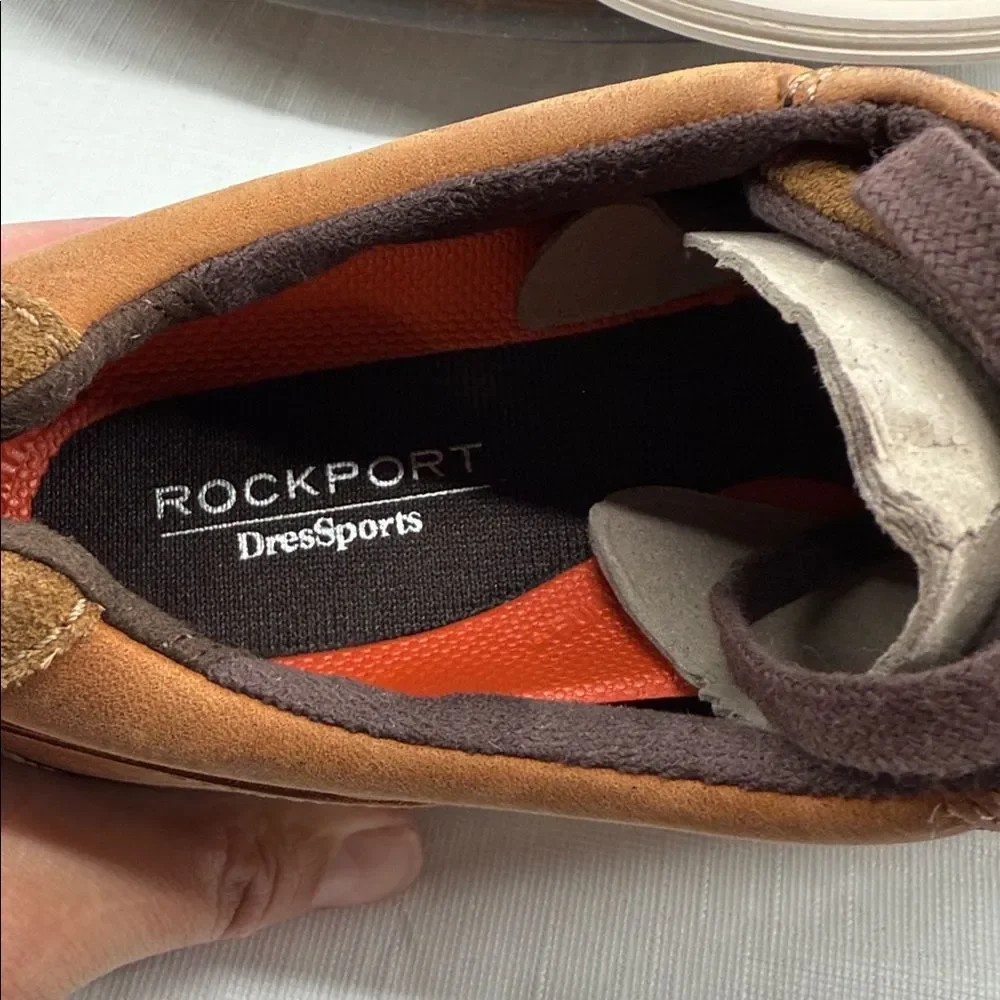 Rockport Shoes Mens 7.5 DresSports Brown Leather Lace Up Sneaker Oxford